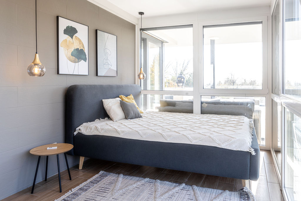 Alsóörsi B9 Penthouse Apartman belülről - hálószoba 